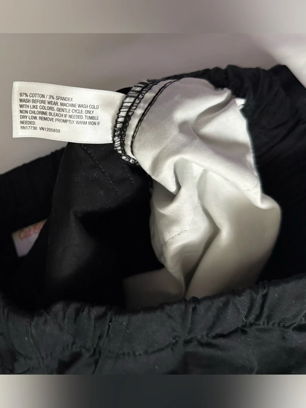 Cat & Jack Black Straight Leg Adjustable Waist Pants